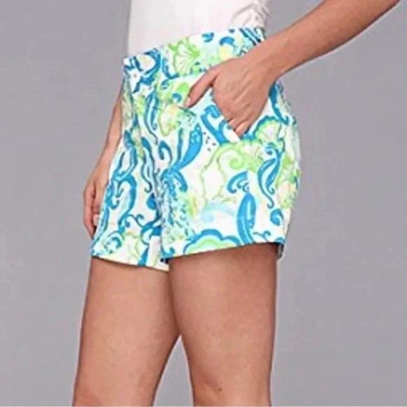 Lilly Pulitzer Crystal Coast Callahan Dressy Festival shorts Sz 00 - Picture 3 of 10